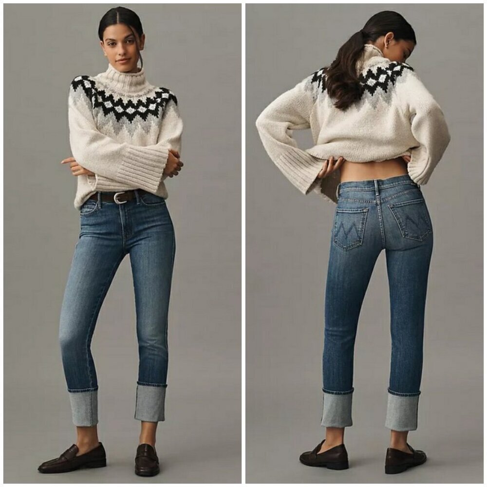 💕MOTHER💕 The High Waisted Pony Boy Ankle Jeans ~ Loafers and Lassos 28 NWT - Picture 2 of 16